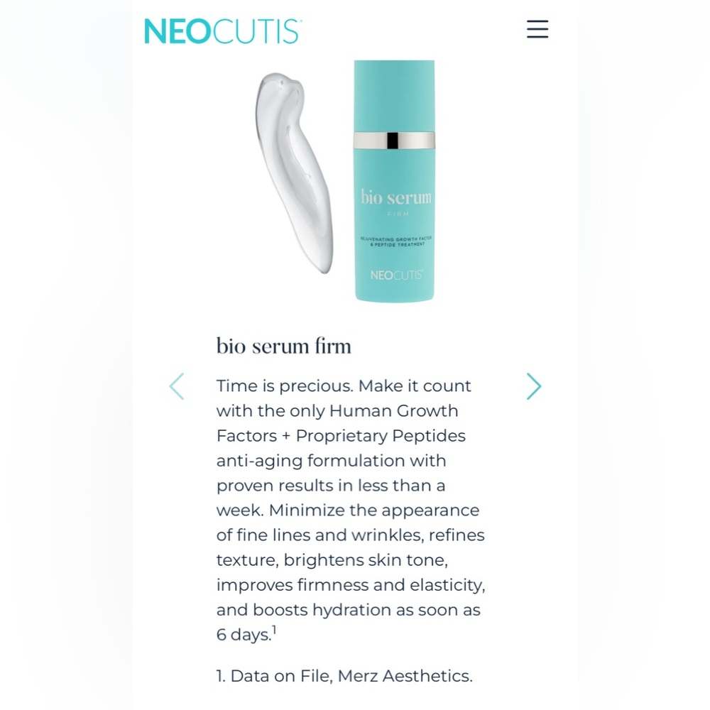 NEOCUTIS Bio Serum Firm Growth Factors & Peptide Treatment